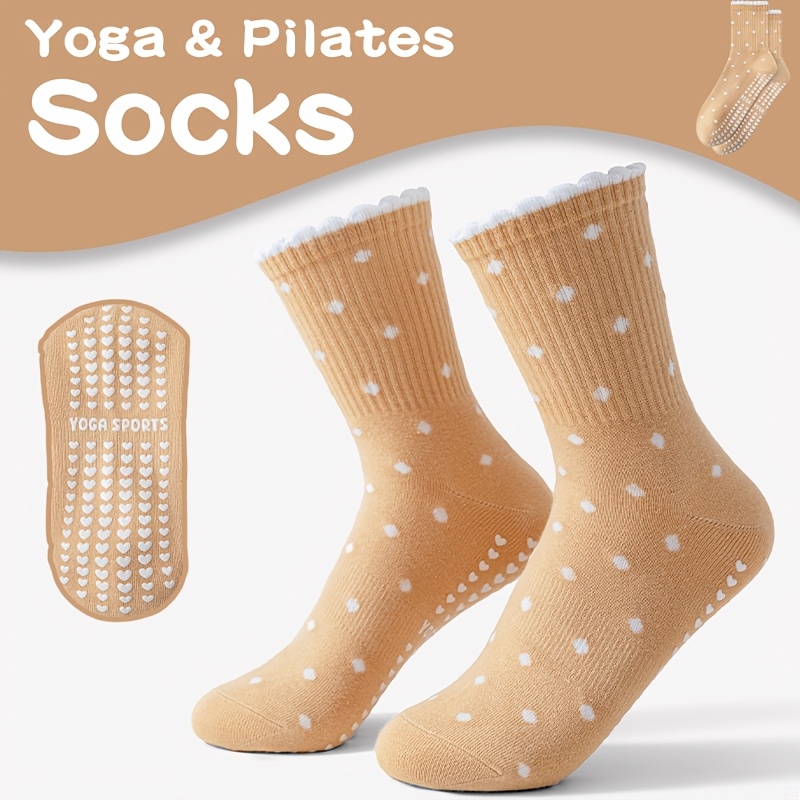 جوارب يوغا نسائية باللون البني - مراجعة Medias Para Pilates Y Yoga وسعره